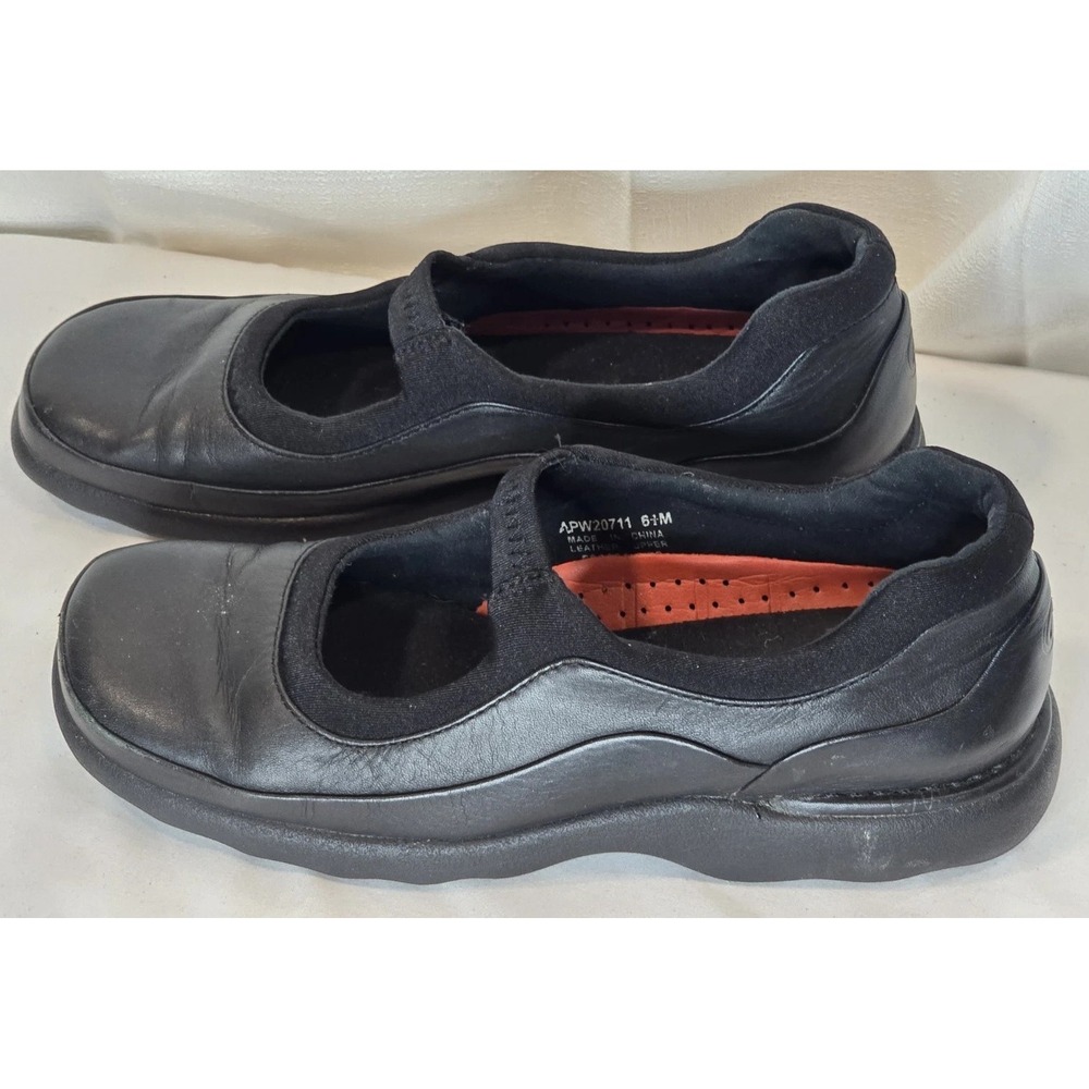 Rockport Womens Black Leather Mary Jane Walking Shoes APW20711 Size 6.5 M